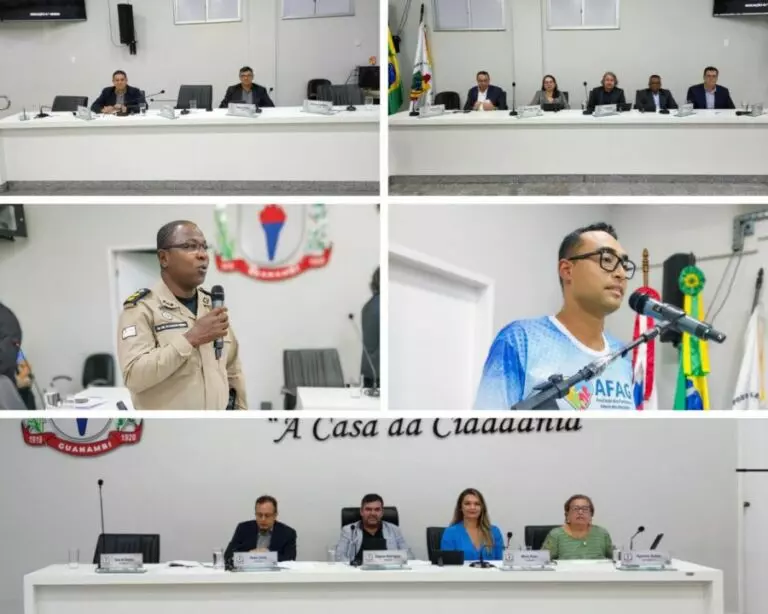 Câmara Municipal de Guanambi recebe Comandante do 17º Batalhão da Polícia Militar