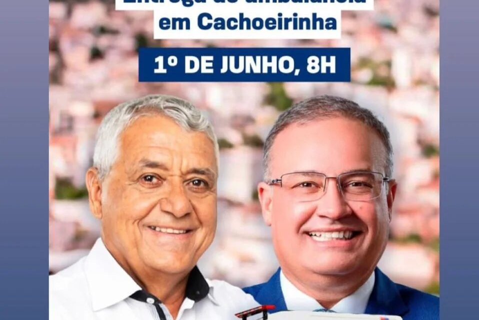 Deputado Felipe Duarte entregará ambulância para comunidade rural de Caetité