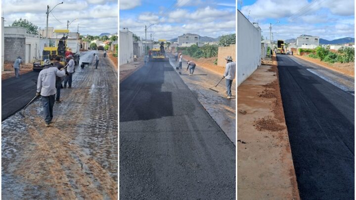 PMG começa asfaltamento das oito ruas do Bairro Floresta