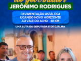 Deputada Ivana Bastos indica pavimentação de estrada do Vale do Alho em Novo Horizonte