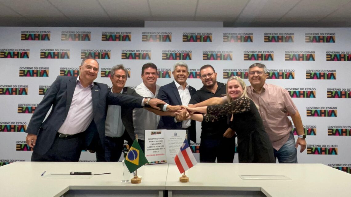 Após luta de Ivana Bastos, governador assina convênio para construção de ponte que liga Ibitiara a Bela Vista à Boquira