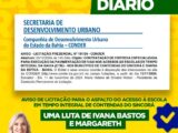 Acesso à Escola em Tempo Integral de Contendas do Sincorá receberá asfalto graças à atuação da deputada Ivana Bastos e da prefeita Margareth