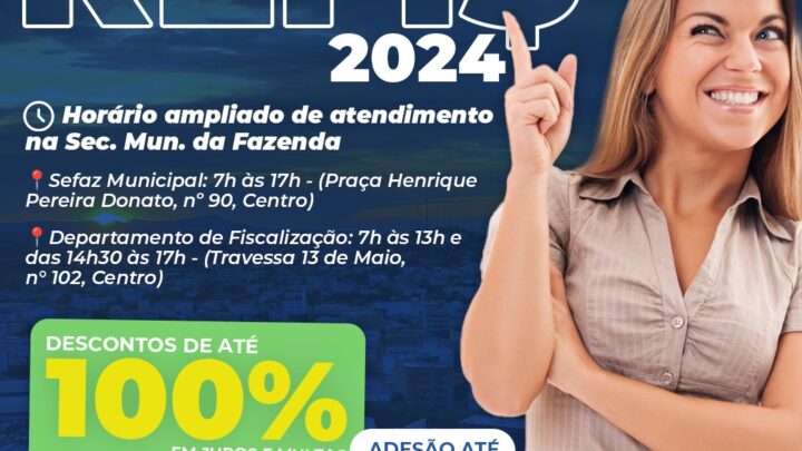 Encerra dia 29/11, prazo de adesão ao REFIS 2024 da PMG, para quitação de débitos tributários com descontos de até 100% em juros e multas