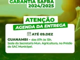 Secretaria de Agricultura de Guanambi alerta produtores rurais, sobre entrega dos boletos do Garantia Safra 2024/2025 até 9 de dezembro