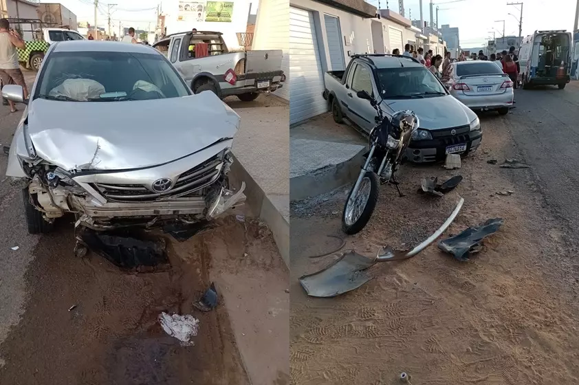 Grave acidente envolvendo três veículos é registrado no bairro Ipanema, em Guanambi