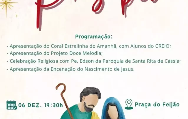 Apresentações culturais e celebração religiosa marcarão abertura do Presépio Natalino de Guanambi, nesta sexta (6), às 19h30