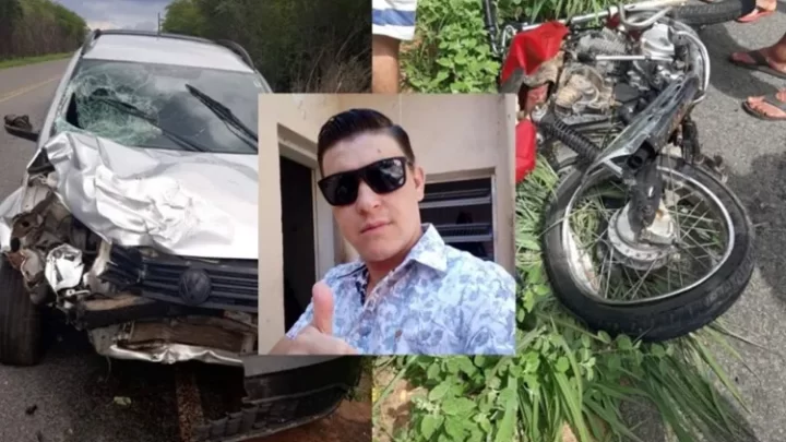 Uma pessoa morre em acidente entre carro e moto em Sebastião Laranjeiras