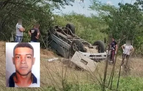 Guanambiense de 31 anos morre após capotar caminhonete na PB-221, na Paraíba