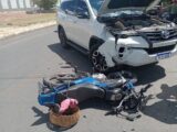 Colisão envolvendo carro e moto deixa motociclista ferido em Guanambi