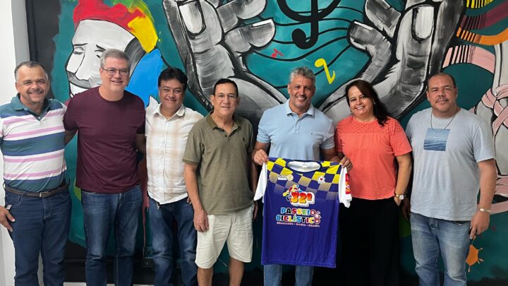 Diretores do Rotary Club e Casa da Amizade com o Prefeito de Guanambi e secretário Diego Pi, finalizam últimos detalhes para o 32º Passeio Ciclístico
