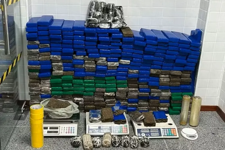 Feira de Santana: Mulher é detida com 331 tabletes de maconha e explosivos Feira de Santana: Mulher é detida com 331 tabletes de maconha e explosivos