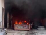Incêndio atinge oficina em Caetité e mobiliza vizinhos; um carro foi destruído