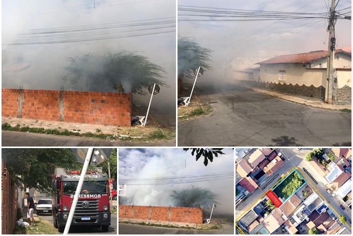 Prefeitura de Guanambi multa proprietário de lote no Bairro Santo Antônio; fogo no local causou sérios danos aos moradores