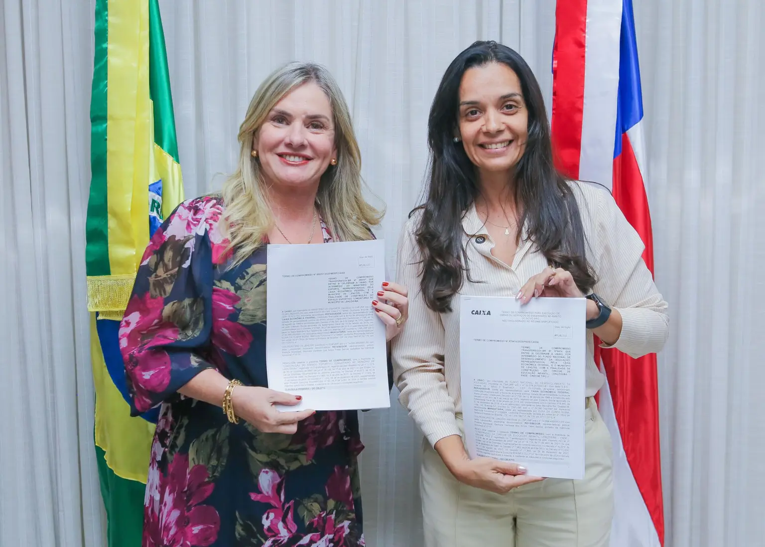 Ivana Bastos e prefeita de Lençóis assinam convênios de R$ 5 milhões para educação e esporte