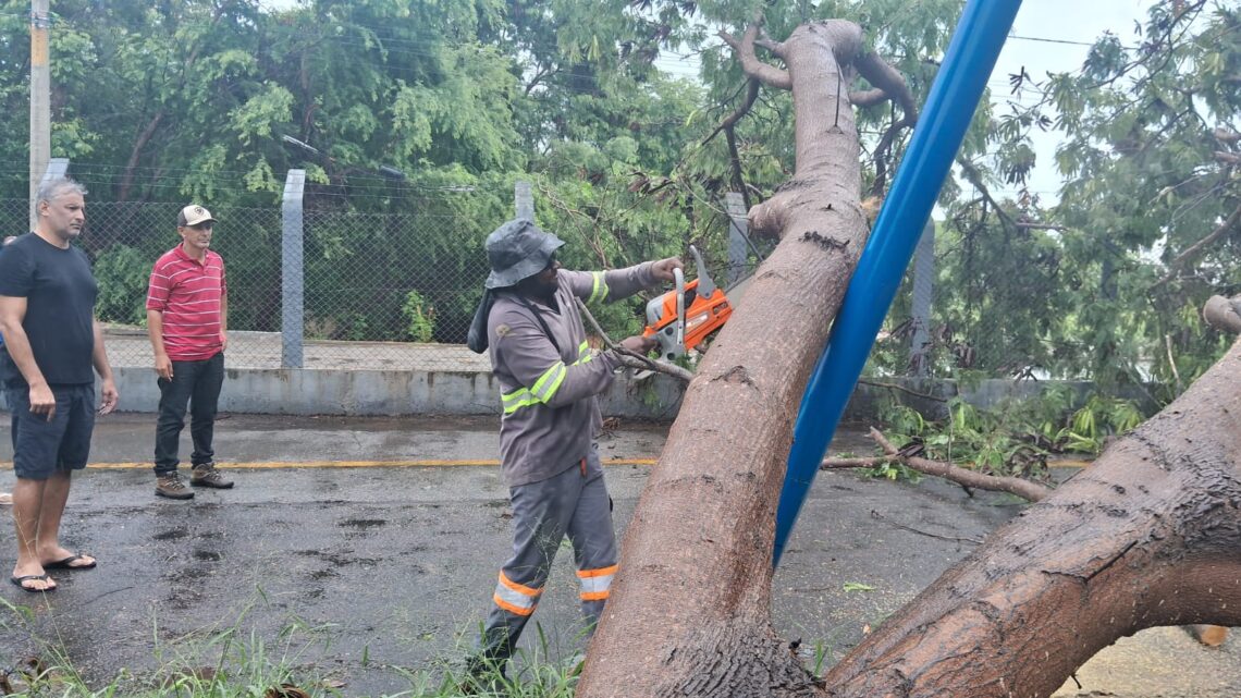 Prefeito de Guanambi e equipes da SEINFRA e Defesa Civil atuam desde a madrugada após temporal de 100mm