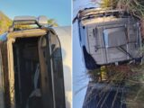 Carreta tomba após motorista desviar de carro durante ultrapassagem na BR-122 em Guanambi