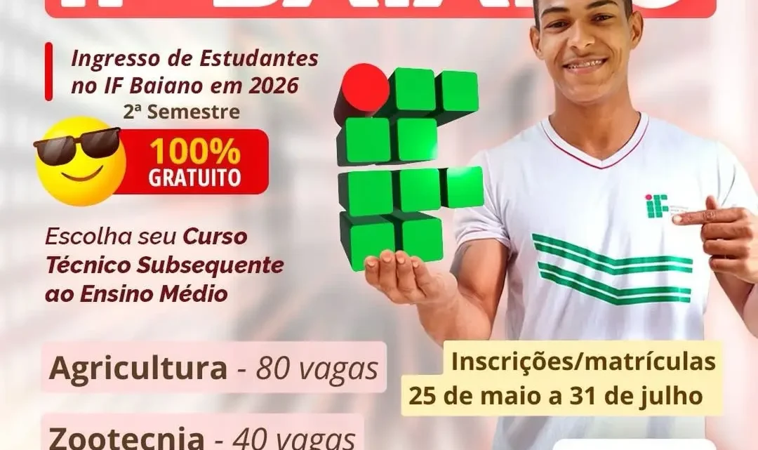 IF Baiano Campus Guanambi publicará edital para cursos técnicos gratuitos nesta sexta-feira