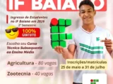 IF Baiano Campus Guanambi publicará edital para cursos técnicos gratuitos nesta sexta-feira