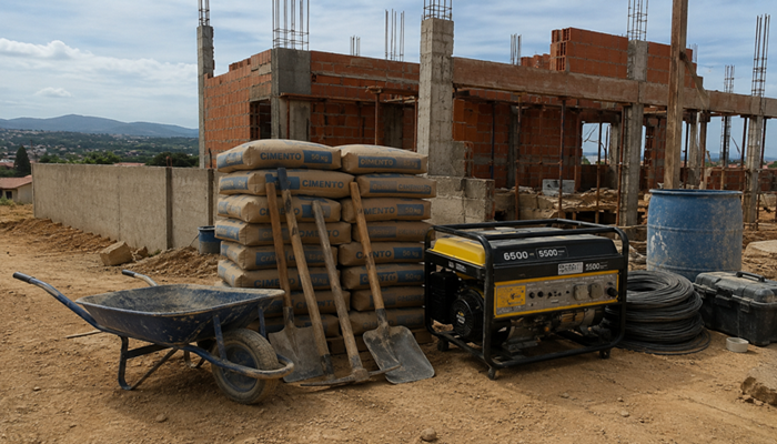 Criminosos furtam gerador de R$ 10 mil e materiais de construção em canteiro de obras de Guanambi