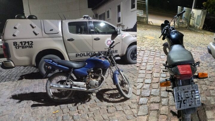 Ação do 17º BPM recupera moto furtada em Candiba e apreende outra com adulteração em Guanambi
