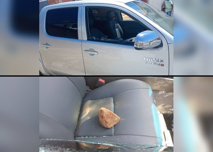 Homem joga pedra e danifica Hilux estacionada em Guanambi