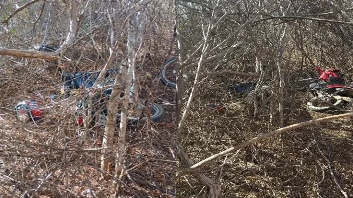 Motos furtadas em Caetité e Guanambi são encontradas em matagal
