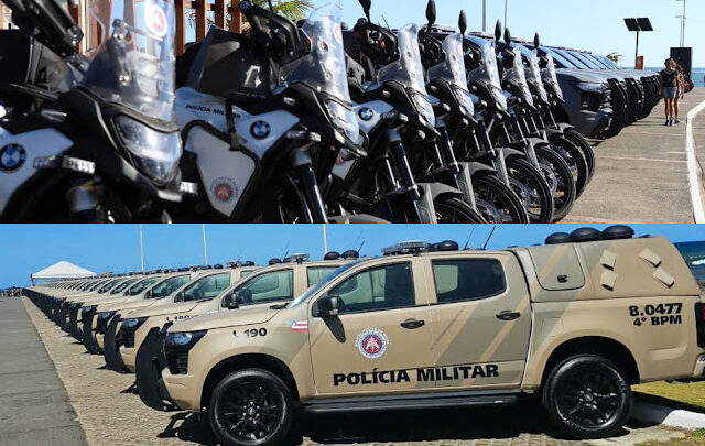 Polícia Militar da Bahia recebe 115 novas viaturas para reforçar policiamento no estado
